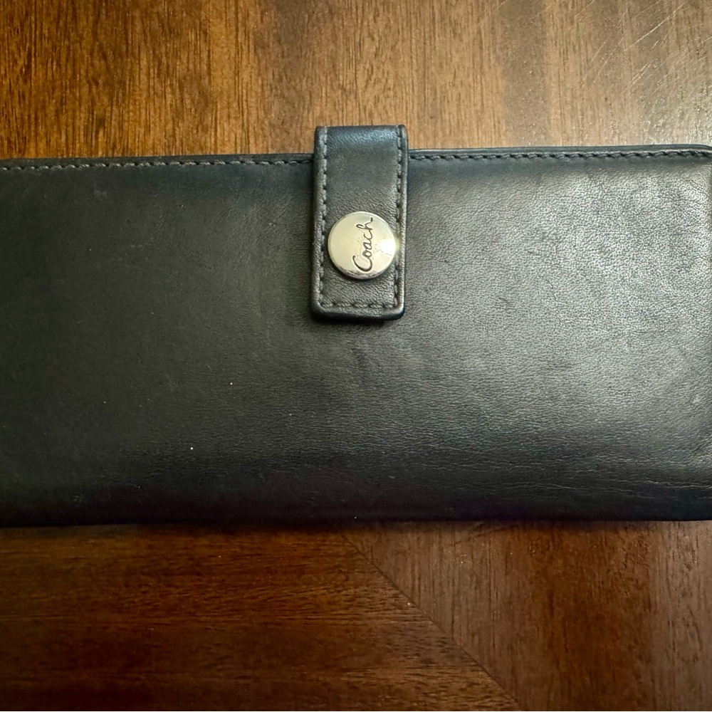 Coach Black Leather Wallet